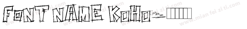 FONT NAME KoHo字体转换